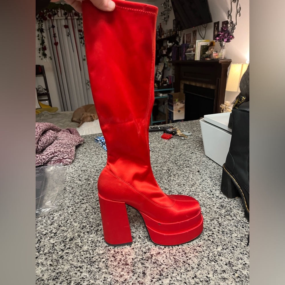 Steve Madden tall platform boots